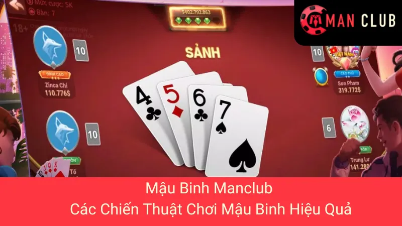 Mậu Binh ManClub khá hấp dẫn với tỷ lệ trả thưởng cao